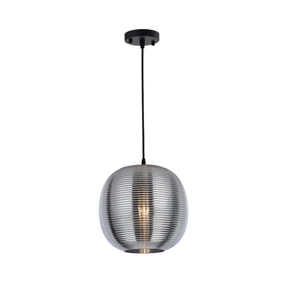 Glazen hanglamp Blizz chrome