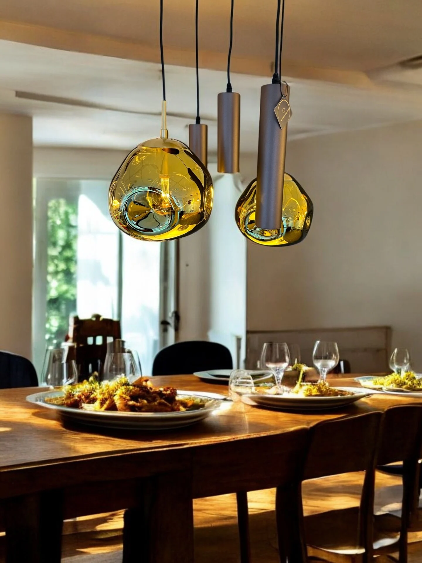 Mix and Match 34 Jikke goud met Yora bruin rond 5-lichts